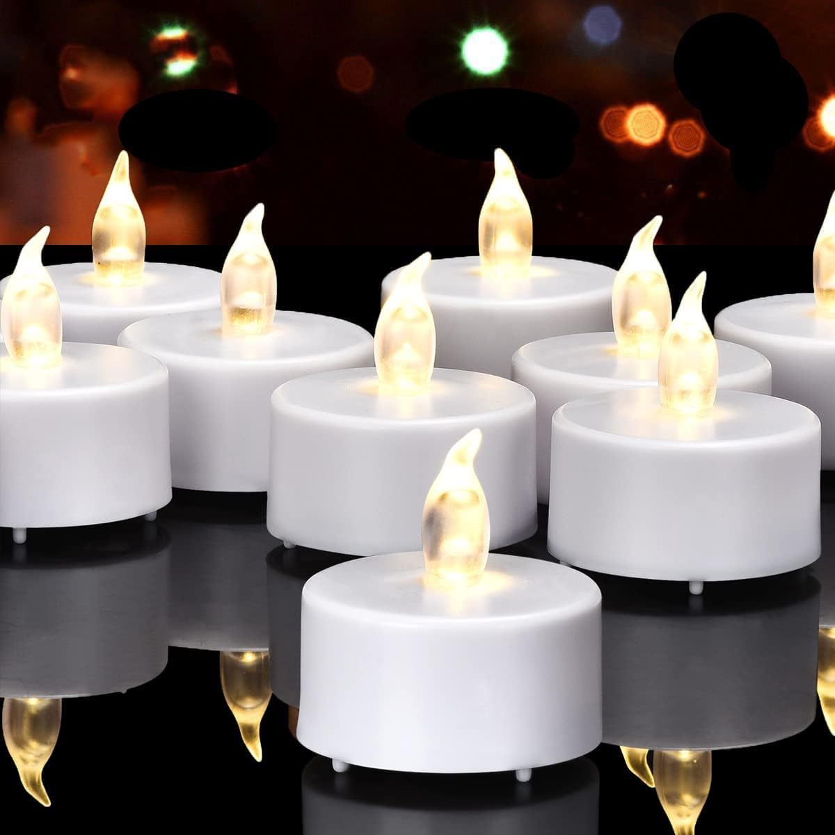 LED Tea Lights Candles- 50PACK Flameless Candles Realistic and Bright Flickering Long Lasting 200Hours for Holiday Celebration,Party, Home Decoration Warm White,Battery Operated