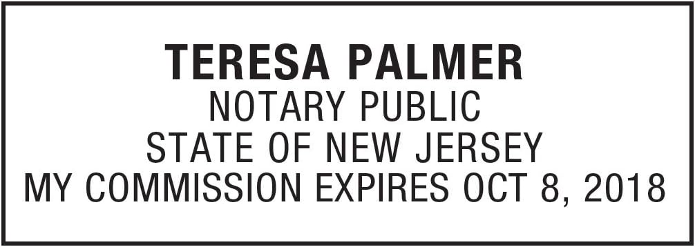 Notary Stamp for State of New Jersey- Self Inking Stamp
