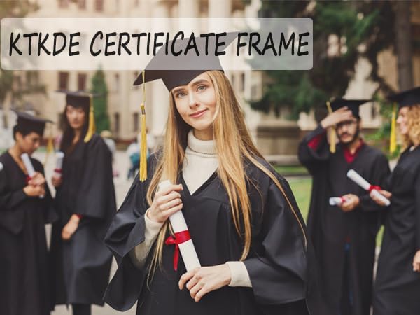 KTKDE A4 Picture Frame Set of 6, Document 8.3x11.7 Certificate Frame Walnut with Plexiglass Gallery Wall Frame, Wall Gallery Poster Frames best gift