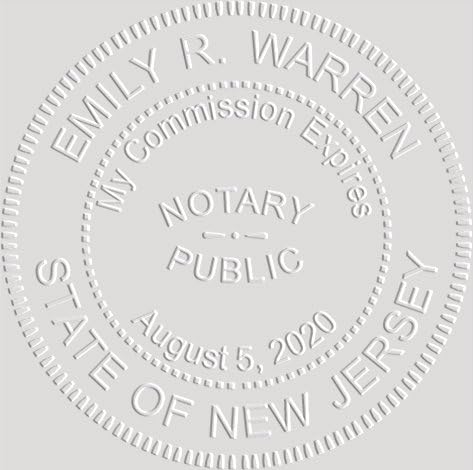 MaxMark Notary Seal Round Embosser for New Jersey State - Includes Gold Burst Seal Labels (50 Count)