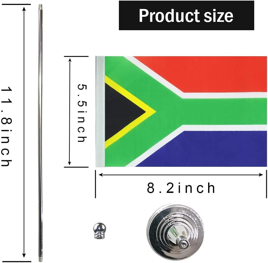 South Africa Flag South African Flags, Small Mini South African Desk Flag, Used for Table Office Classroom Home Patriotic Events Decorations