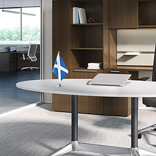 Scotland Flag Scottish Flags, Small Mini Scottish Desk Flag, Used for Table Office Classroom Home Patriotic Events Decorations