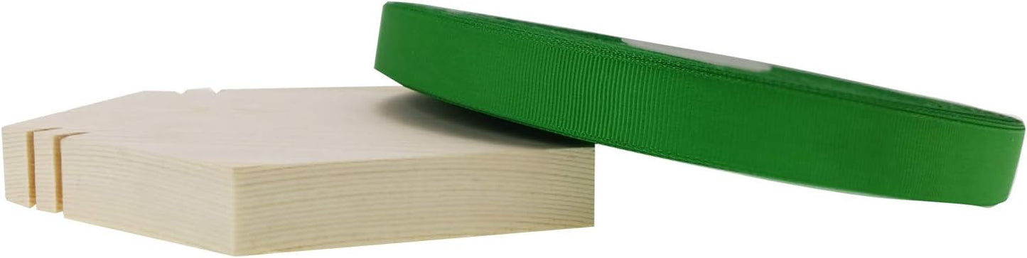 Jesep One Roll 100 Yards 3/4" Soild Grosgrain Ribbon Boutique Gift Wrapping Package Ribbon, DIY Crafts Bow Hair Headband Accessories Assorted Ribbon#553 (3/4" 20mm, Green)