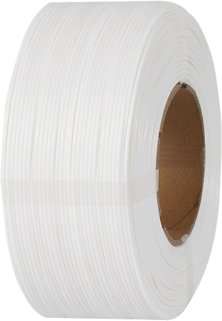 Kingroon PLA Filament 1.75mm Without Tray 3D Printer Filament 1kg PLA Filament Dimensional Accuracy +/- 0.02mm,Fit Most FDM Printer,White