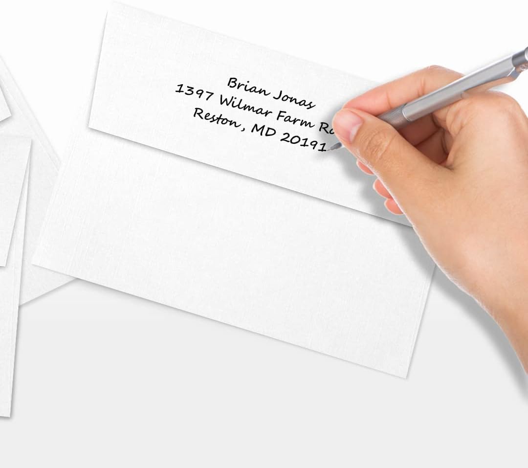 LUXPaper A7 Invitation Envelopes | Peel & Press | 5 1/4" x 7 1/4" | White Linen | 80lb. Text | 500 Qty