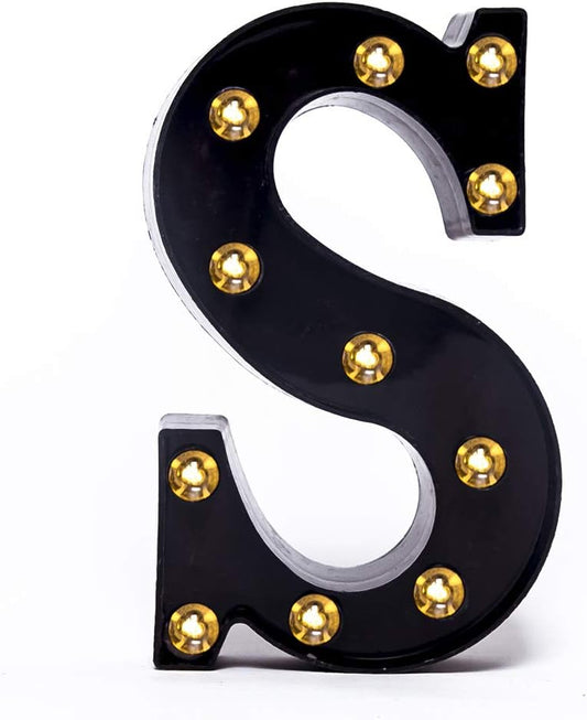 Foaky Black LED Marquee Number Lights Sign Light Up Marquee Number Lights Sign for Night Light Wedding Birthday Party Battery Powered Christmas Lamp Home Bar Decoration