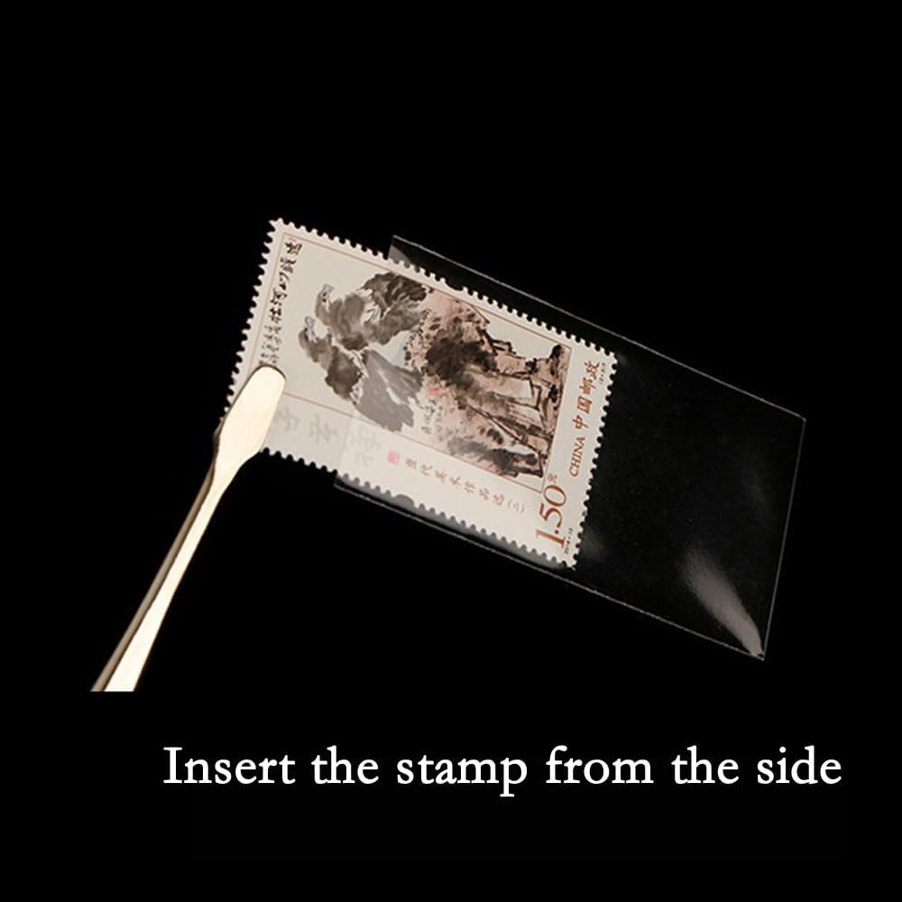 Philatelic Supplies OPP Stamp Protection Bags 8 Models, 95 pcs Each, Total 760 Stamps for Collection, philatelic Storage and Display Stamp Collecting Supplies