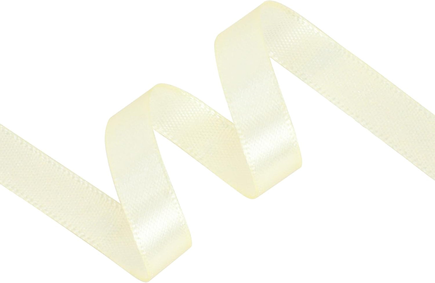 Beige Satin Ribbon 3/8 inch X Continuous 100 Yards, Single Face Polyester Ribbon Perfect for Gift Wrapping, Flower Bouquet, Wedding Decor, Crafts, Bow Making, Sewing and More