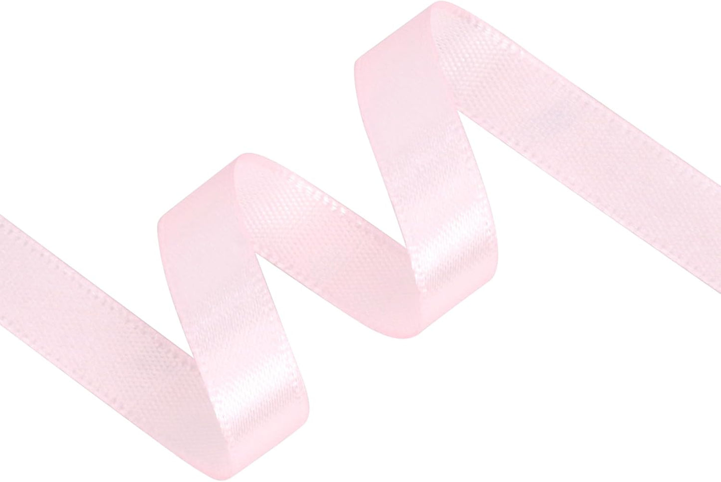 Baby Pink Satin Ribbon 3/8 inch X Continuous 100 Yards, Single Face Polyester Ribbon Perfect for Gift Wrapping, Flower Bouquet, Wedding Decor, Crafts, Bow Making, Sewing and More