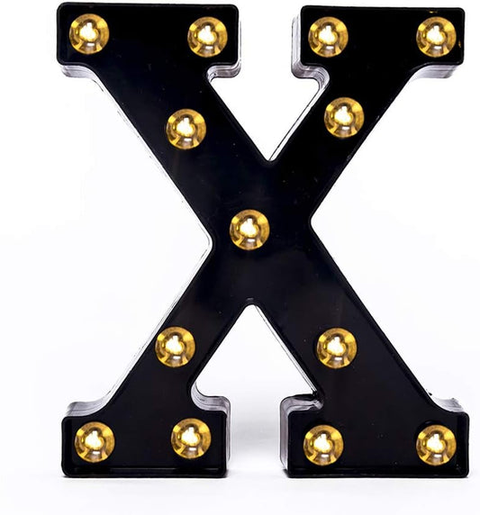 Foaky Black LED Marquee Number Lights Sign Light Up Marquee Number Lights Sign for Night Light Wedding Birthday Party Battery Powered Christmas Lamp Home Bar Decoration