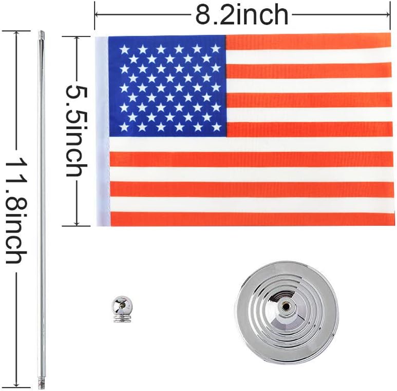 USA Flag American Flags, Small Mini American Desk Flag, Used for Table Office Classroom Home Patriotic Events Decorations