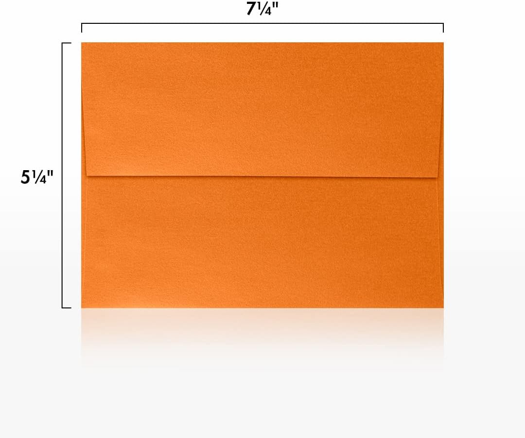 LUXPaper A7 Invitation Envelopes | Peel & Press | 5 1/4" x 7 1/4" | Flame Metallic | 80lb. Text | 500 Qty