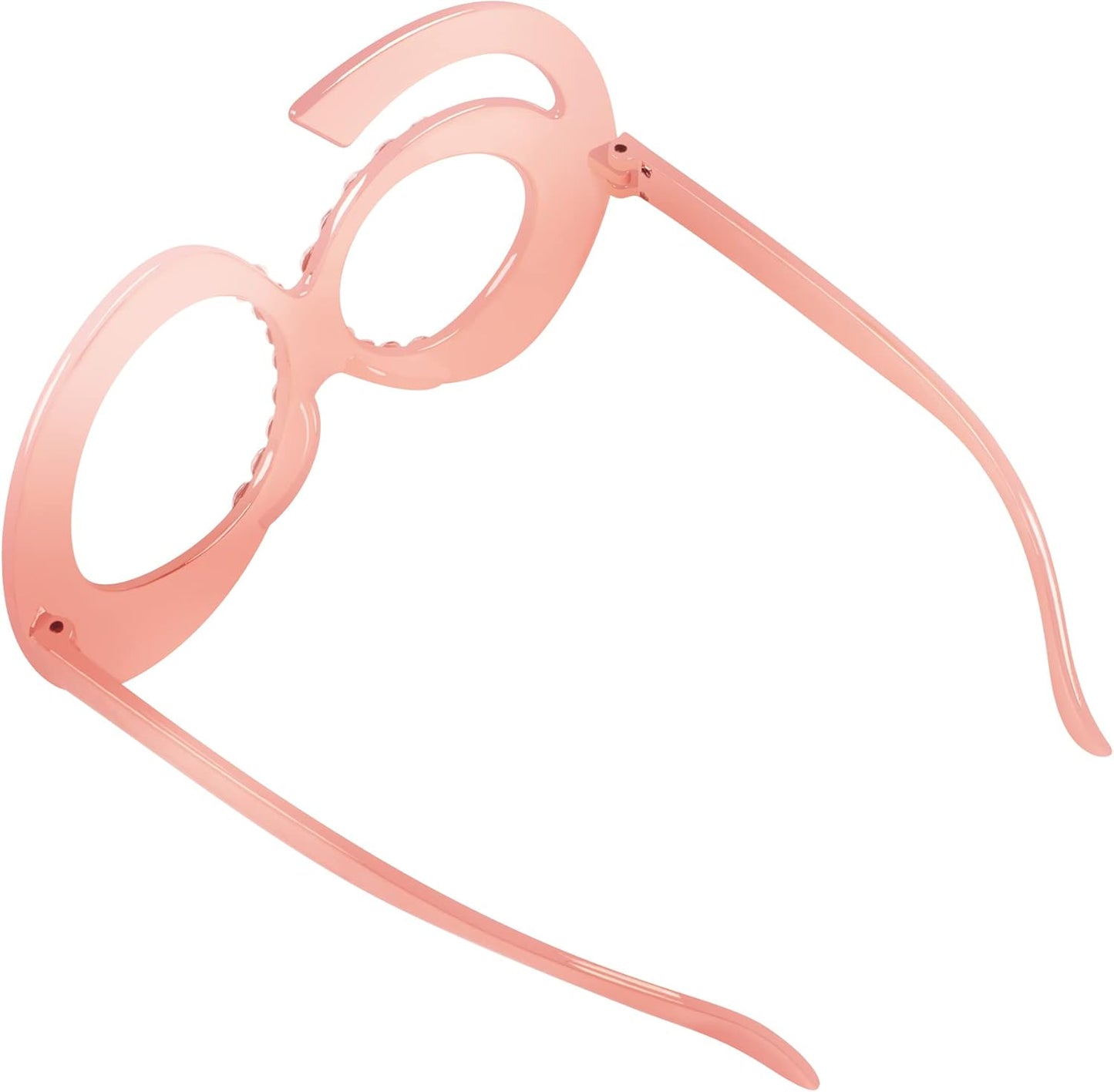 60th Birthday Glasses - 6 Pairs Rose Gold 60 Years Old Glasses with Rhinestones Frame, Funny Plastic Costume Photo Booth Props for 60th Anniversary Party Decorations