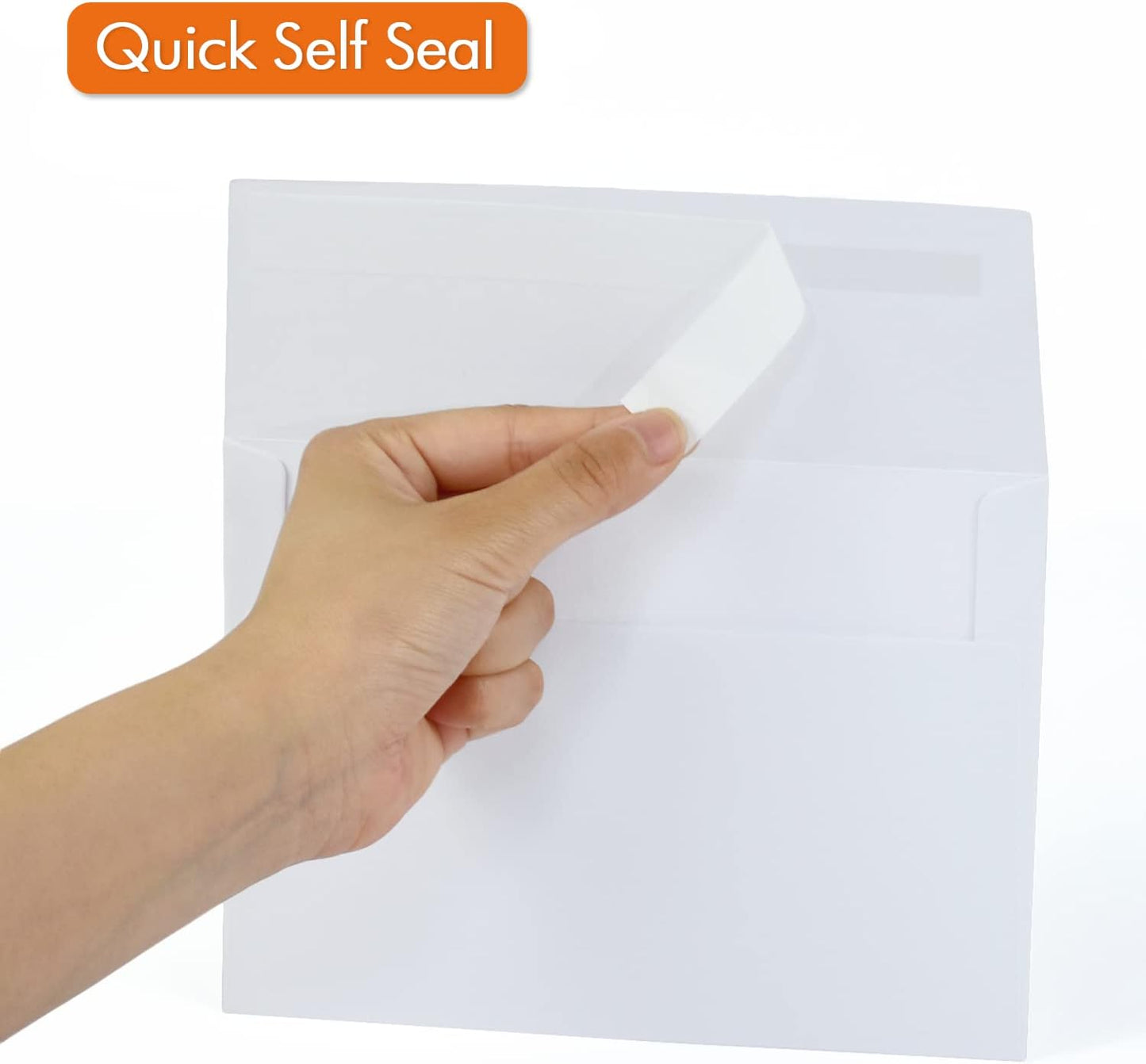 A6 White Envelopes 4X6 100 Pack - Quick Self Seal,For 4x6 Cards| Perfect for Weddings, Invitations, Photos, Graduation, Baby Shower| 6.5 x 4.75 Inches (A6)