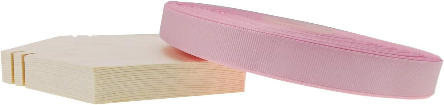 Jesep One Roll 100 Yards 3/4" Soild Grosgrain Ribbon Boutique Gift Wrapping Package Ribbon, DIY Crafts Bow Hair Headband Accessories Assorted Ribbon#123 (3/4" 20mm, Pink)