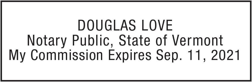 MaxMark Notary Stamp for State of Vermont- Self Inking Stamp