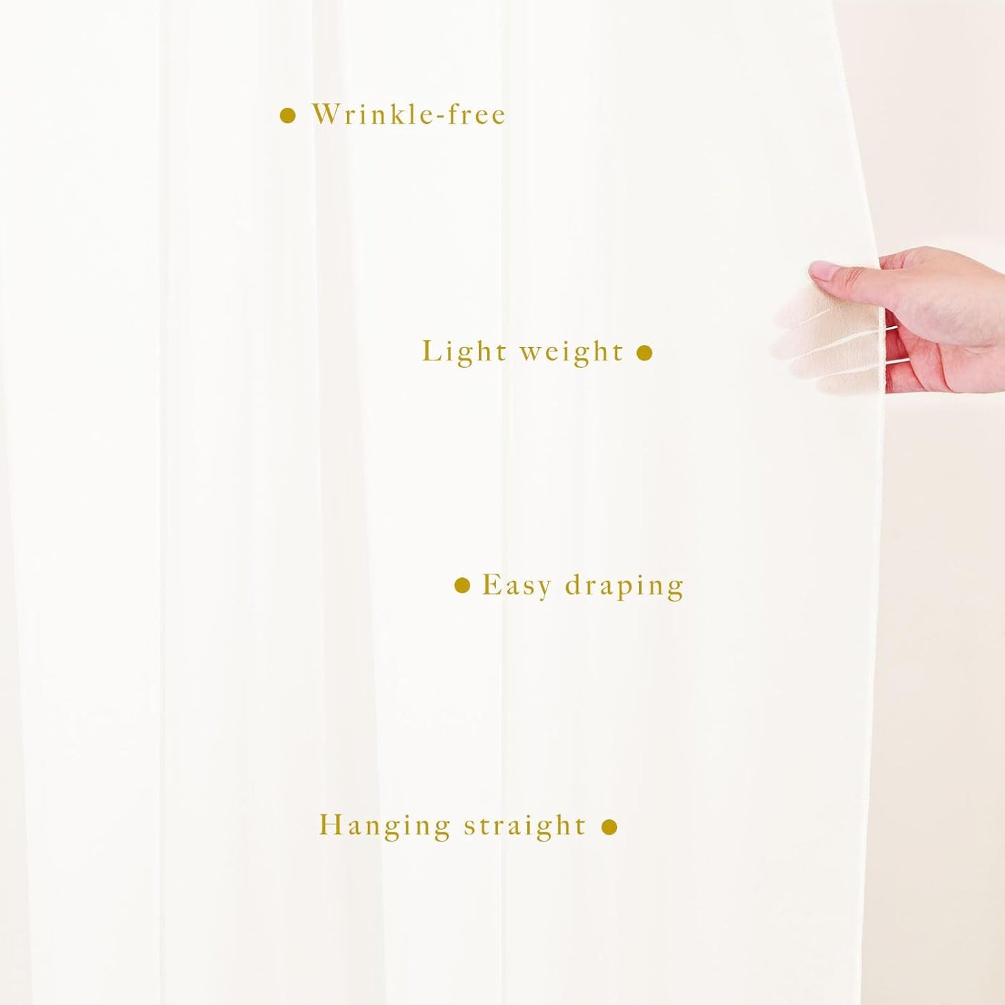 Wedding Arch Draping Fabric 2 Panels 20Ft Length x 28" Width Ivory Arch Drapes Chiffon Fabric Sheer Curtains Backdrop for Party Bridal Ceremony Ceiling Decor Wedding Stage Reception Decorations