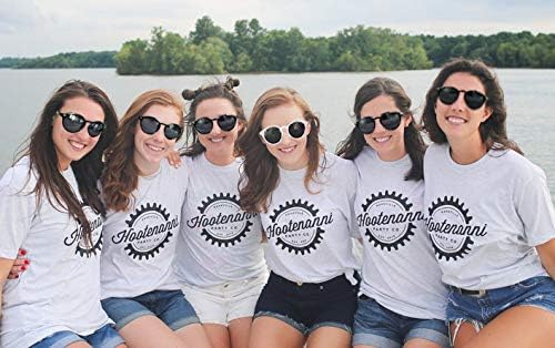 LADY&HOME Bachelorette Party Cat Eye Sunglasses - Bridesmaid & Bridal Shower Supplies, 10pcs Round Weddings Sunglasses