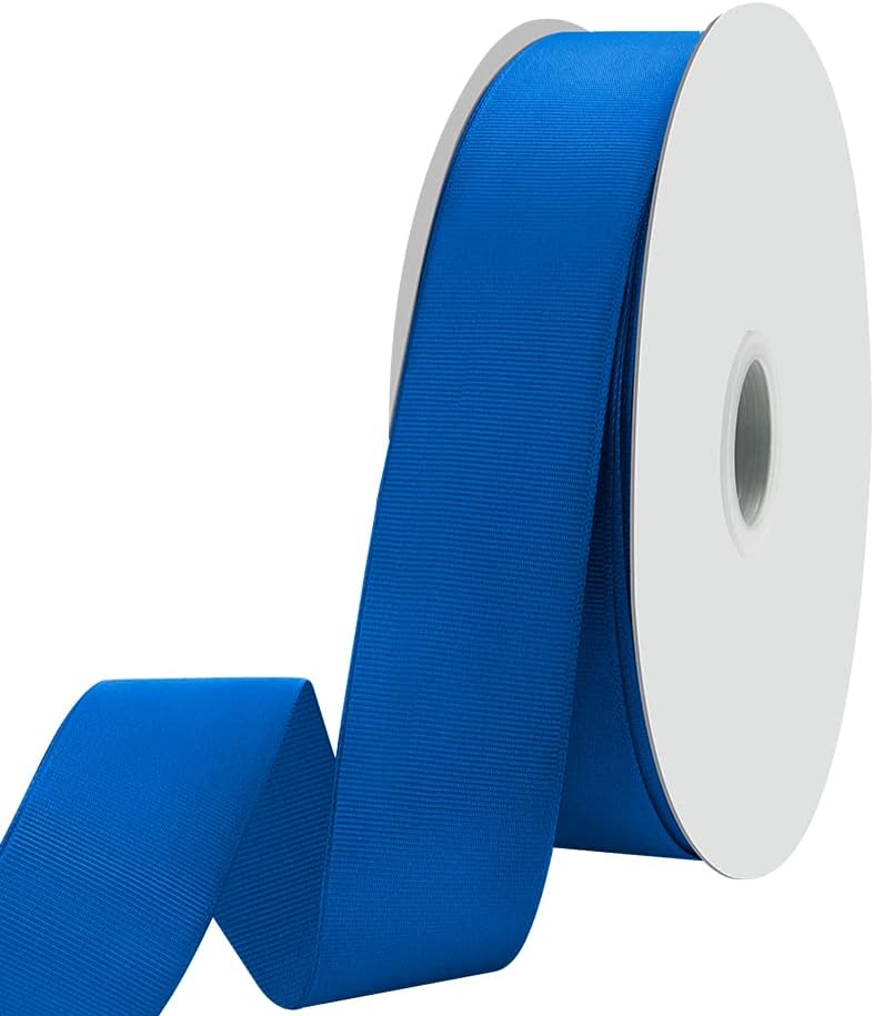 1-1/2" X 100 Yards Royal Blue Grosgrain Ribbon, Premium Grosgrain Ribbon for Sewing, Gift Wrapping, Bow Making, Wedding Decor, Wrapping and More (Royal Blue)