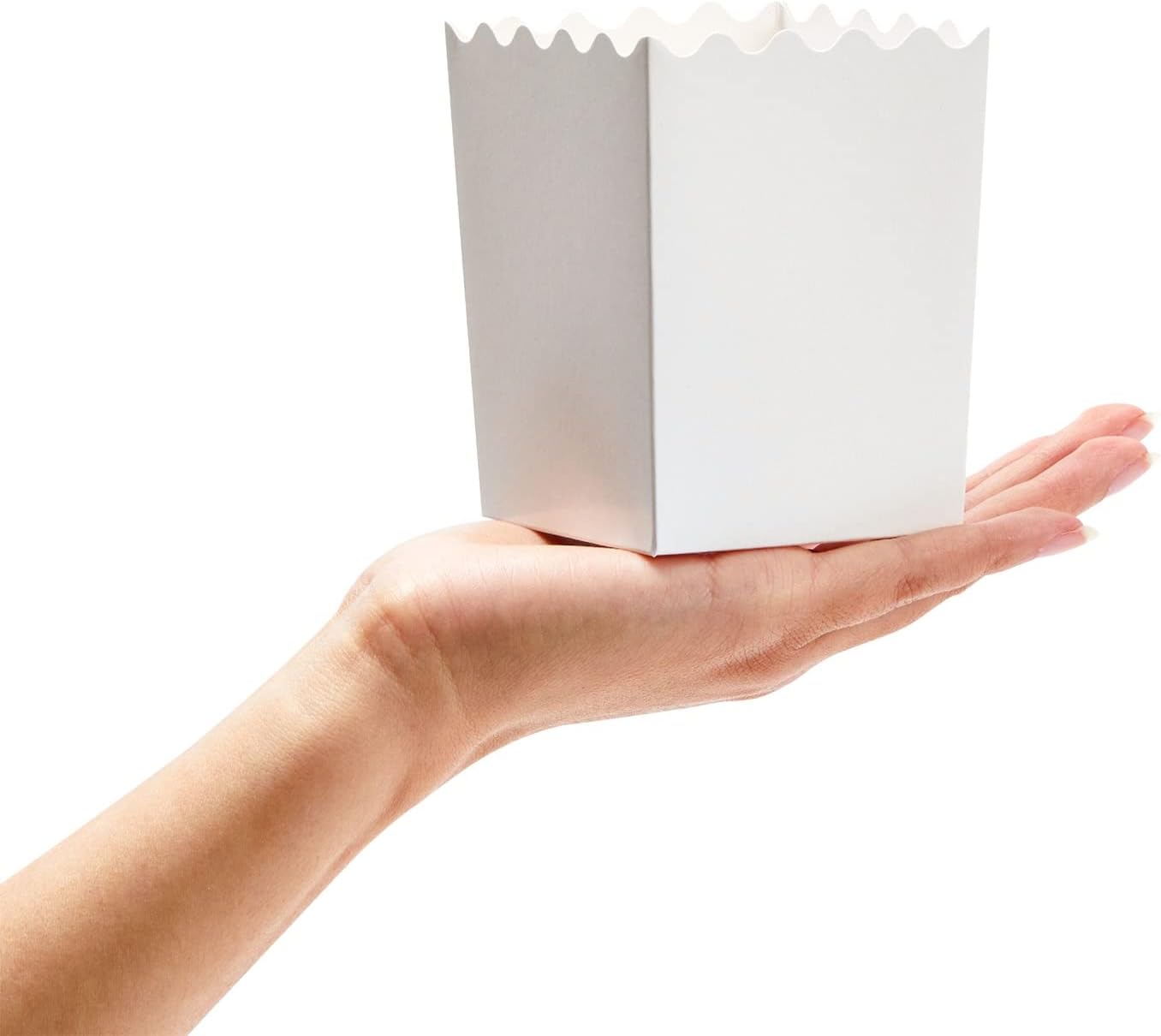 Juvale 100 Pack Mini Popcorn Boxes for Party, Bulk White Popcorn Containers for Movie Night Decorations (3 x 4 In) - Carnival Decor