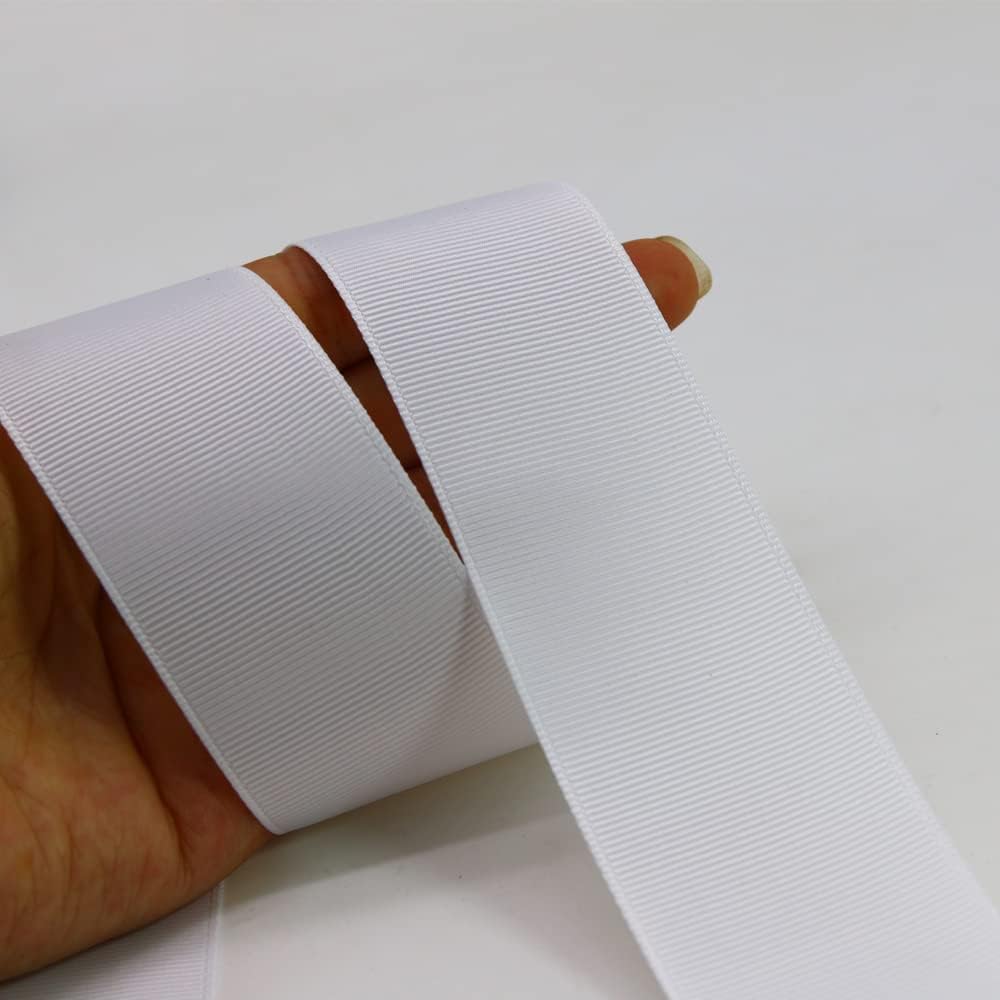 One Roll 50 Yards White Soild Grosgrain Ribbon 1 1/2 inch Boutique Gift Wrapping Package Ribbon-DIY Crafts Bow Hair Headband Accessories Assortment Ribbon #29(38mm)