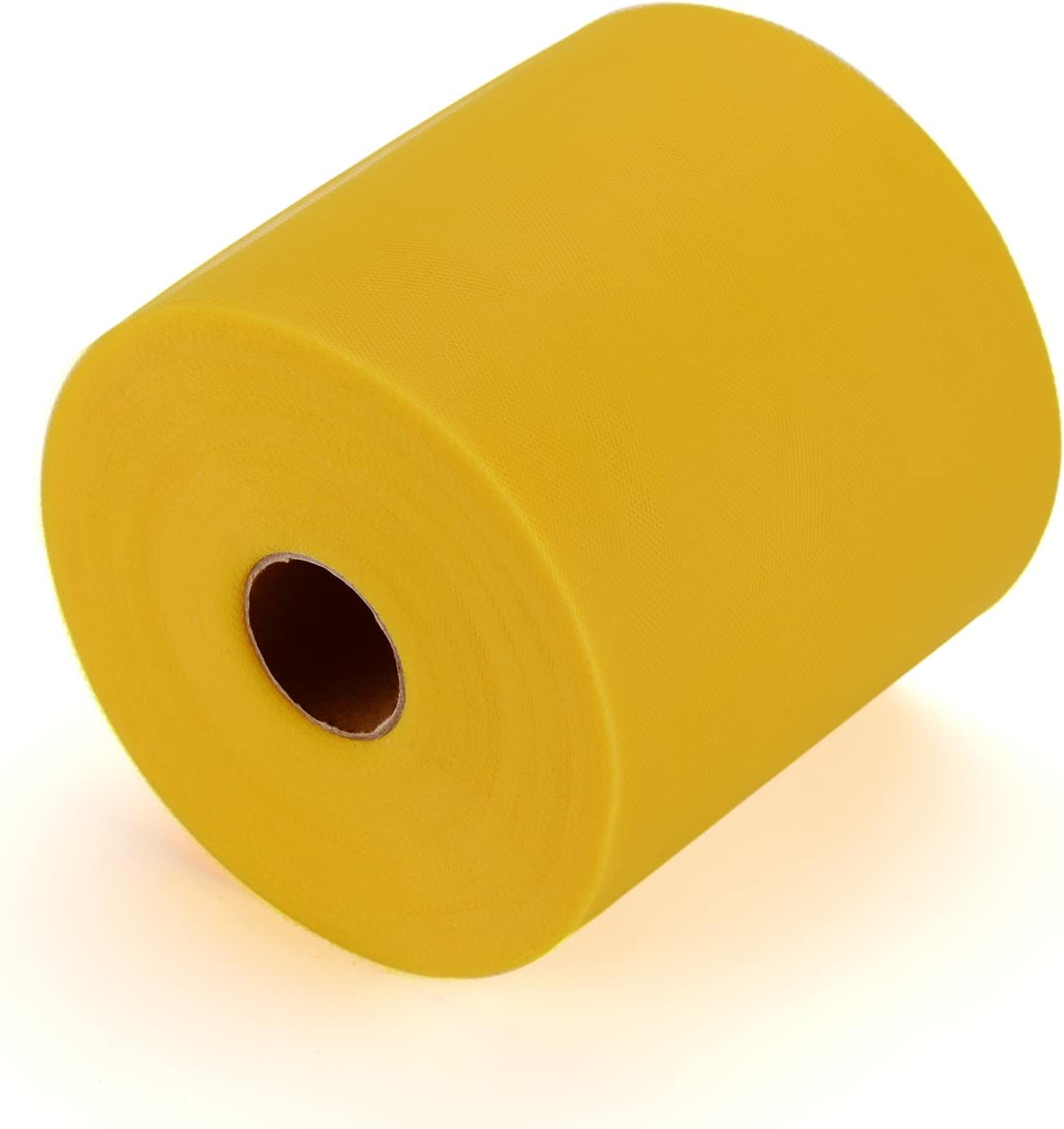 Tulle Fabric Roll, 6” by 200 Yards (600FT) Tulle Organza Fabric Spool for DIY Tutu Skirt Baby Shower Decor Wedding Backdrop Crafts Birthday Party Supplies (Light Gold)