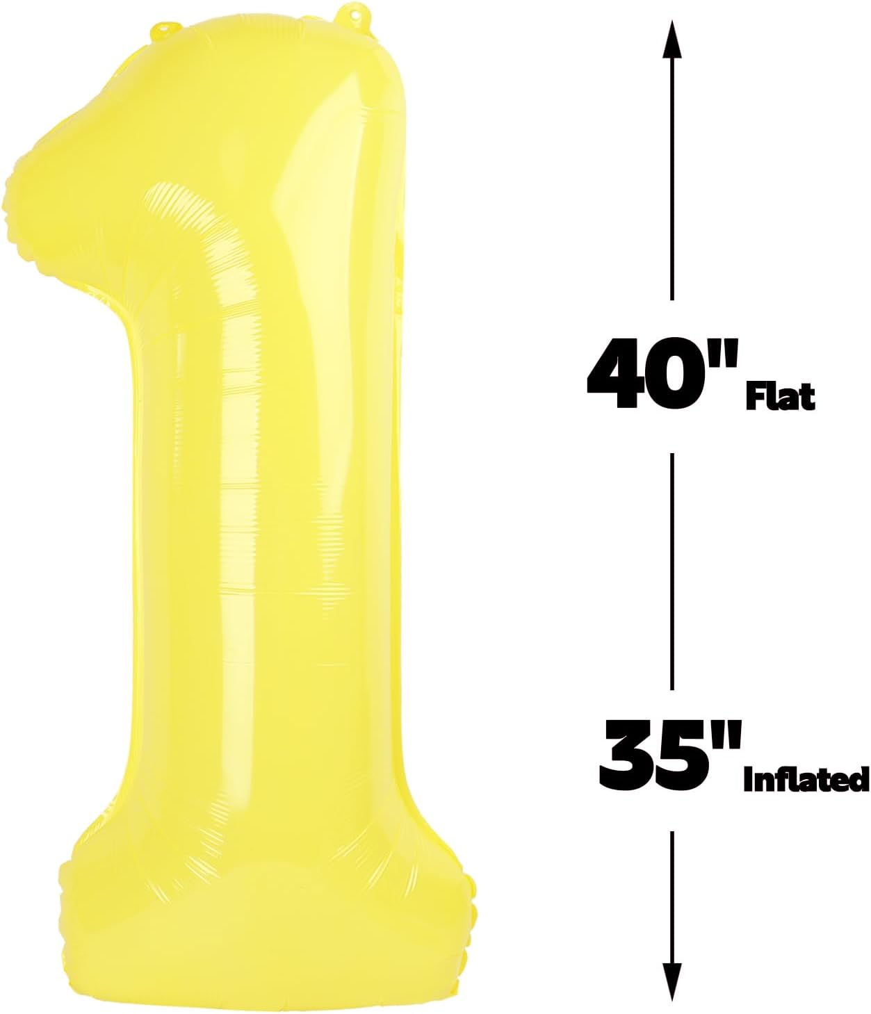 Number Balloon 1 Yellow Macaron