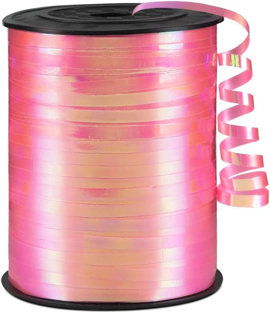 KMER LIFE Pink Gradient Curling Ribbon, 1/5" Wide x 500 Yards Christmas Curling Ribbons for Gift Wrapping, Party Decoration, Balloon String, Crafting, Balloon Ribbons for Florist Flower (1 Roll)