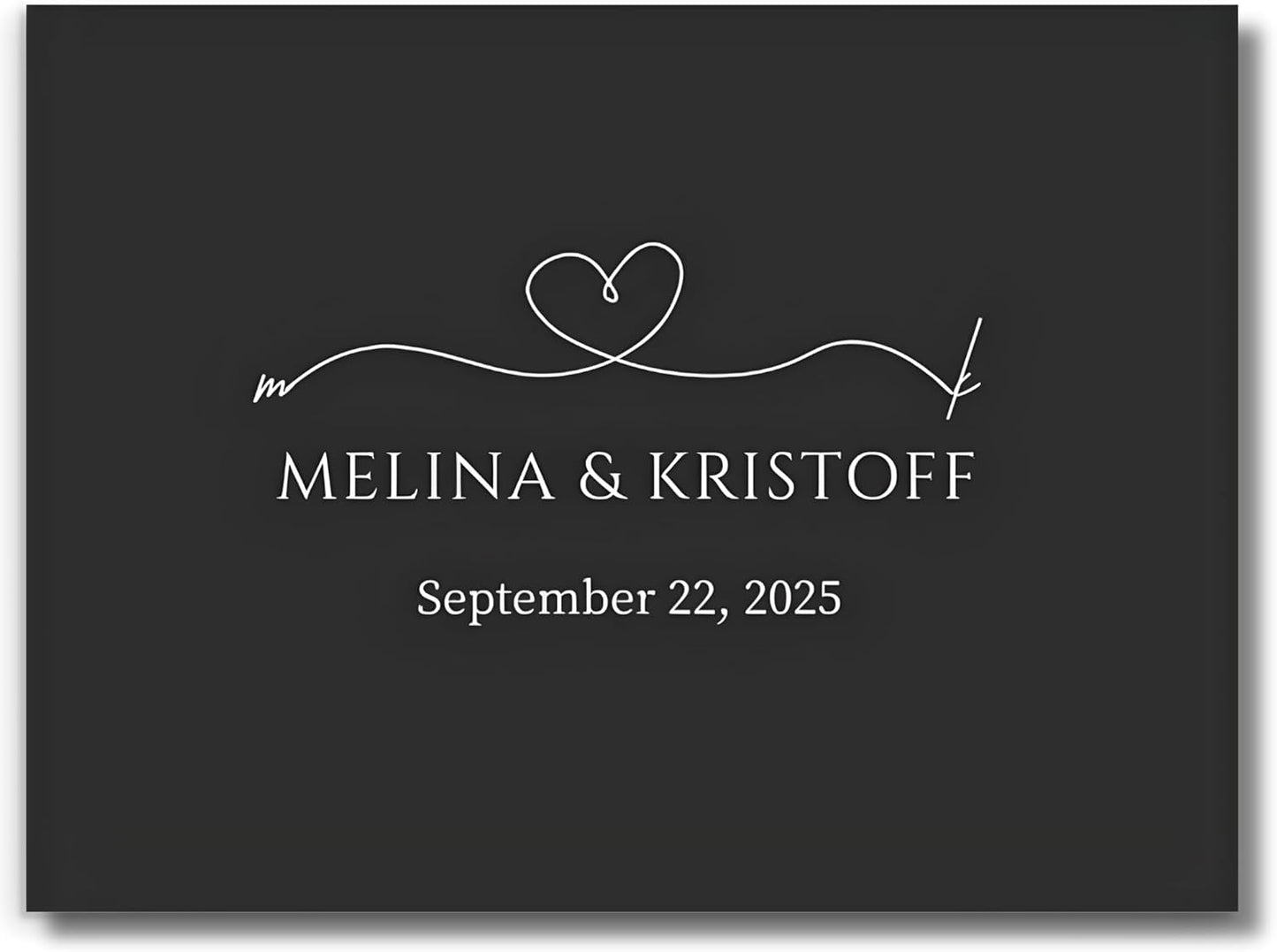 Wedding Guest Book – Personalized Polaroid Guest Book for Wedding Reception, Custom Sign In Photo Book with Blank Pages, Elegant Keepsake for Guests (Classic Black)