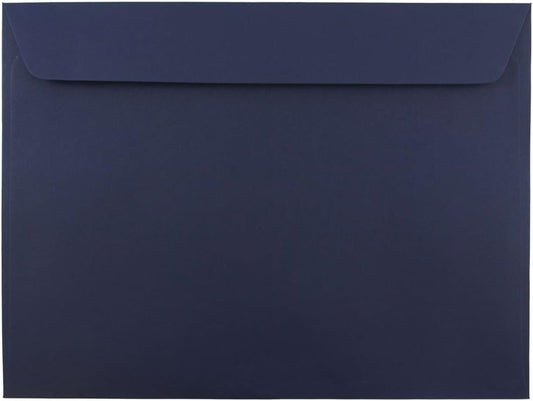 JAM PAPER 9 x 12 Booklet Premium Envelopes - Navy Blue - Bulk 1000/Carton