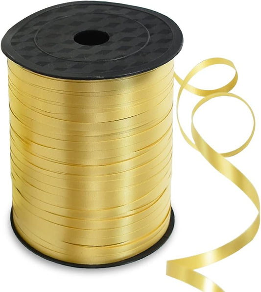 TONIFUL 500 Yards Curling Ribbon-Balloon Ribbon-Balloon String for Art&Craft Decor,Gift Wrapping,Ribbons and Bows for Christmas New Year Birthday Gifts Supplies (Gold)