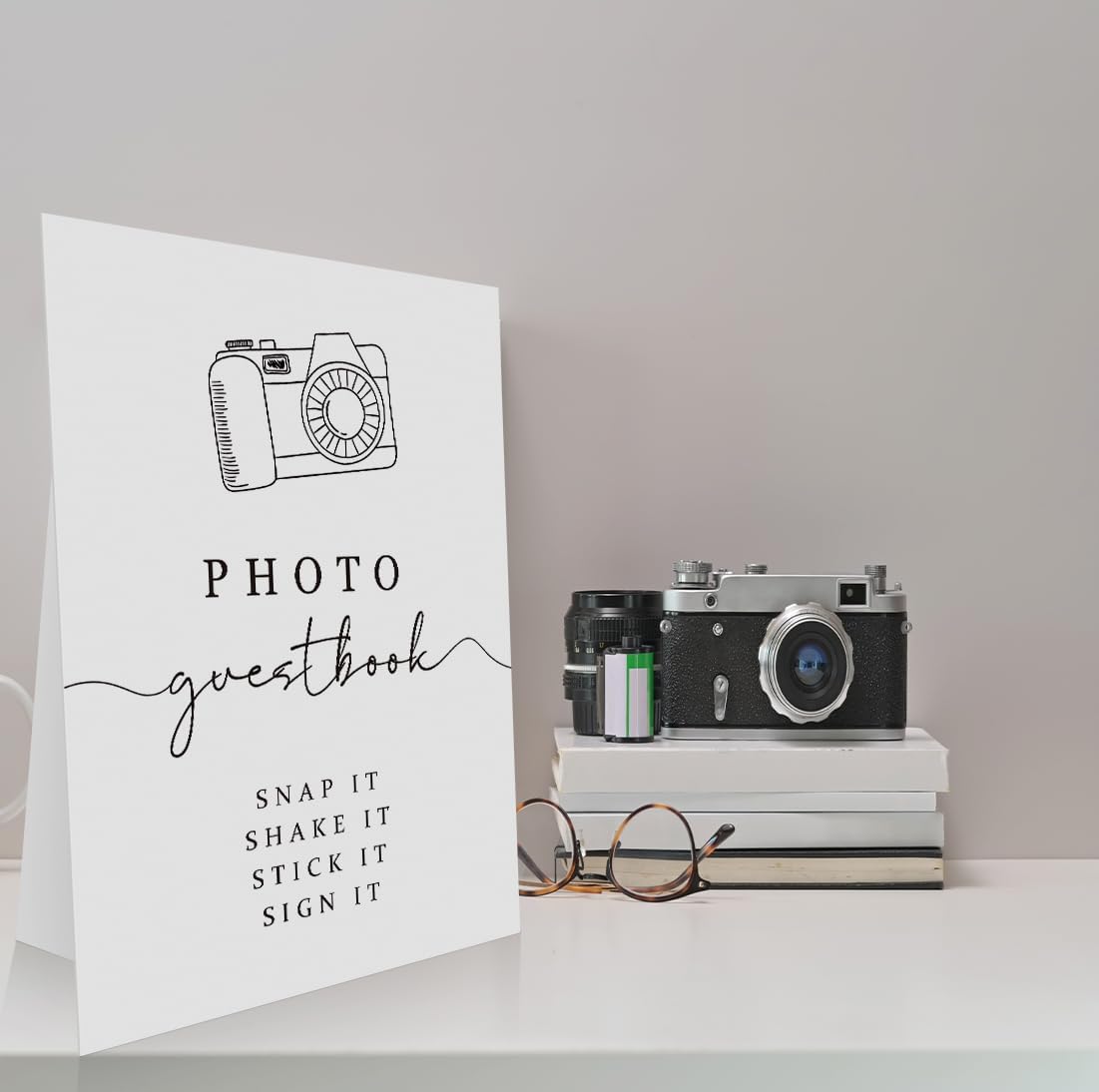 Wedding Photo Guestbook Sign 8 x 11 Inch, Photo Guest Book Sign, Photo Minimalist Wedding Sign, Reception Signage, Snap It Sign, Modern Wedding Sign WDS17