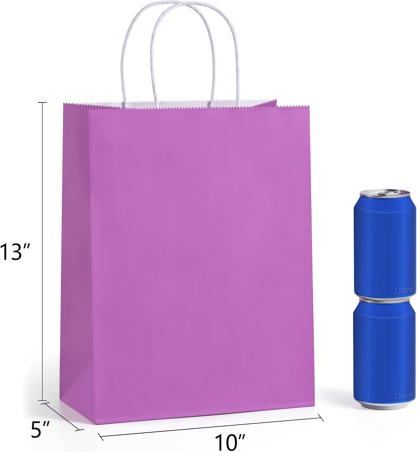 BagDream 48 Pieces 10x5x13 Assorted Gift Bags Rainbow Colors Kraft Paper Party Favor Gift Bags with Handles for Wedding, Baby Shower, Birthday, Gifts, Shopping and Party Supplies