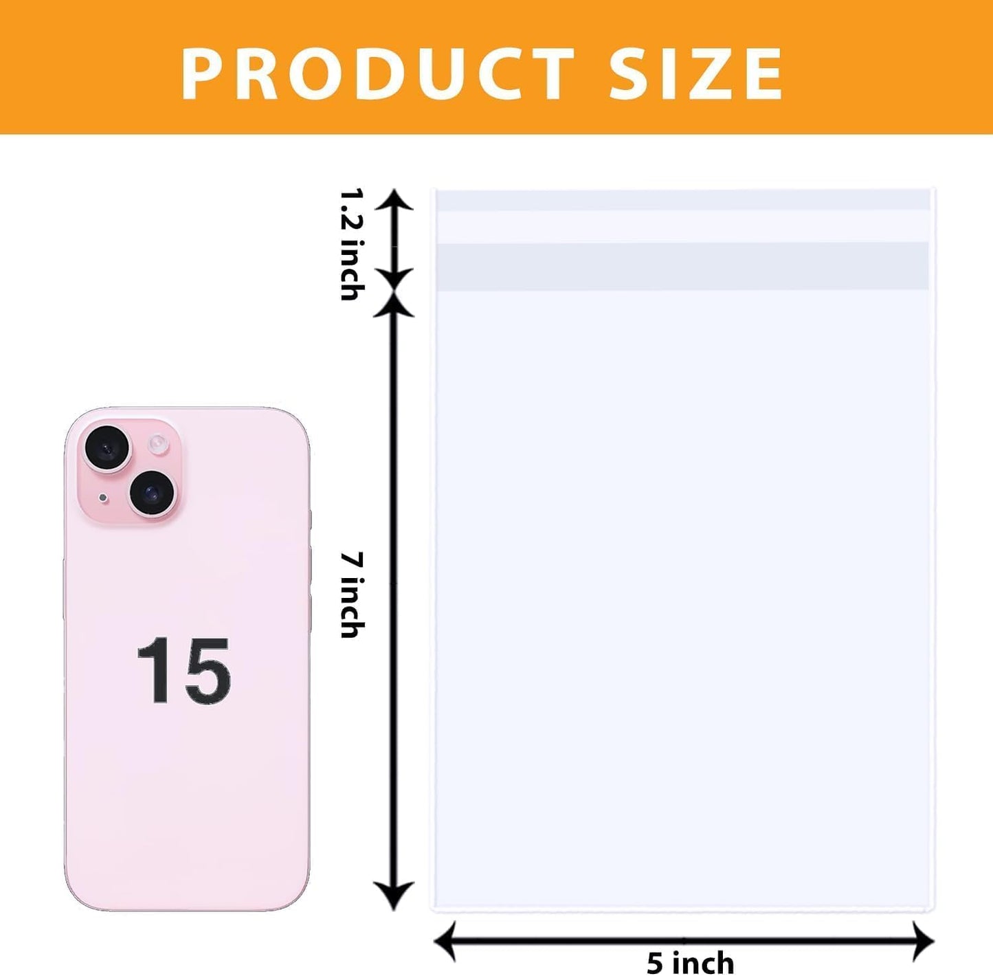 PigPotParty 5"x7" Cellophane Cookie Bags Self Sealing, 200 Pcs Clear Plastic Treat Individual Cookie Bags with seal, Perfect for Goodies, Party Favors, Snacks, Gift Wrapping