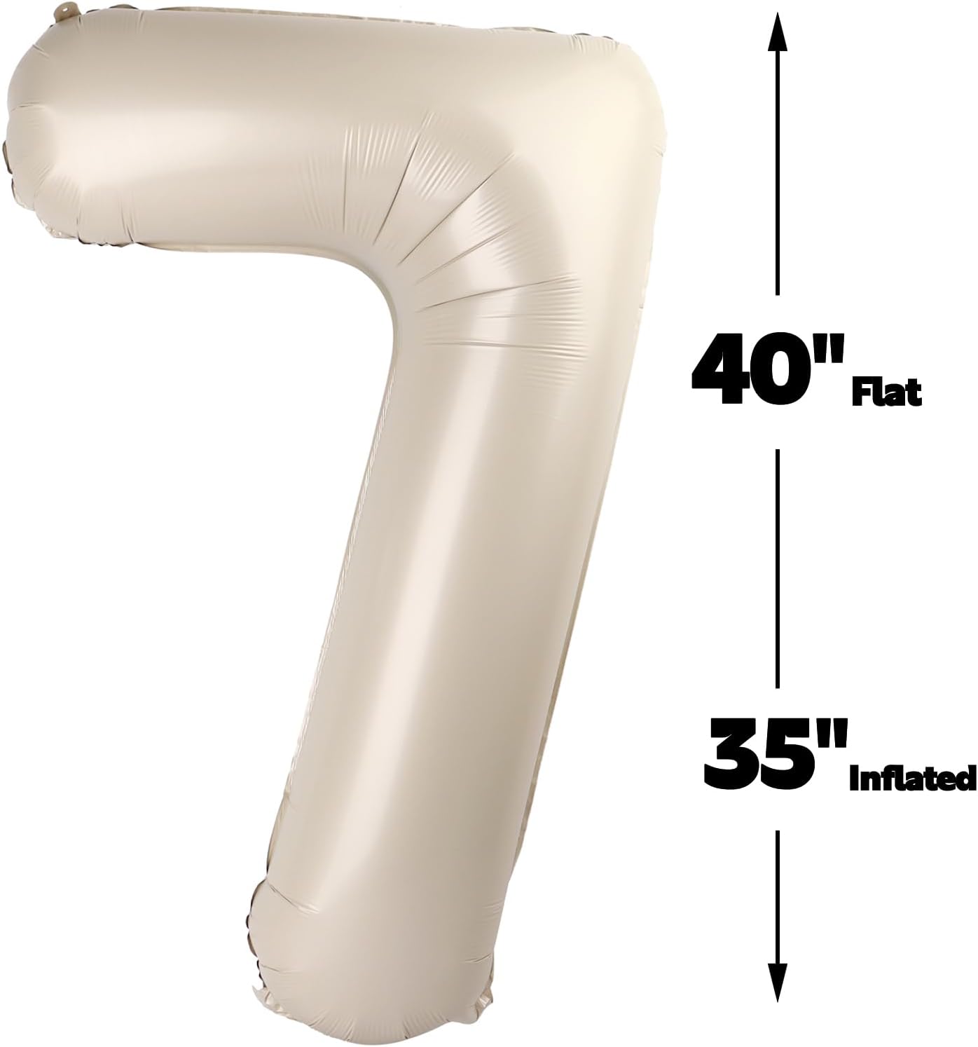 Cream White Number 17 71 Birthday Balloon 40 Inch, Digital Balloons for 17 71 Party Celebration Decorations Supplies, Mylar Foil Numbers Balloon for 17 71 Wedding Anniversary