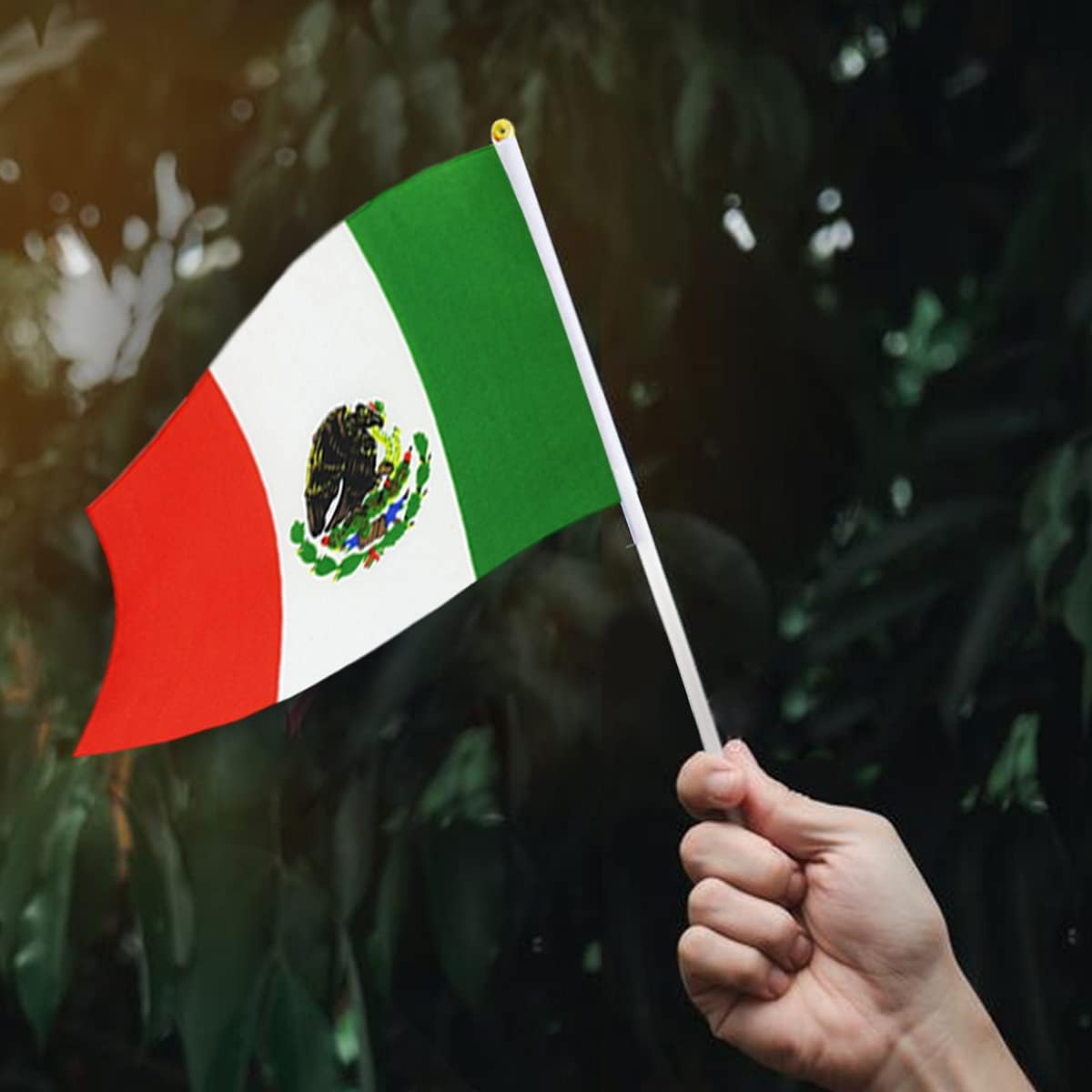 Mexico Flag Mexican Flag, Small Mini Handheld Mexico Flags on Stick, Ideal for Party Parades Sports Events Patriotic Festival Decorations