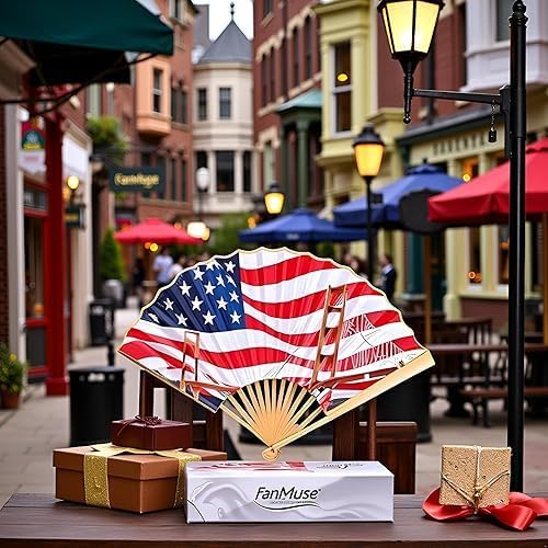 Folding Paper Hand Fan – Golden Gate Bridge Art Folding Fan, Decorative Handheld Paper Fan for Party, Wedding, Travel, Cooling, Home Décor, Gift & Collector Display