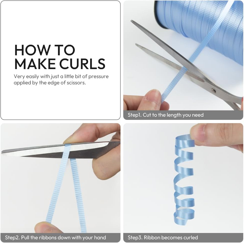 KMER LIFE Red Crimped Curling Ribbon, 1/5" Wide x 500 Yards Christmas Curling Ribbons for Gift Wrapping, Party Decoration, Balloon String, Crafting, Balloon Ribbons for Florist Flower (1 Roll)