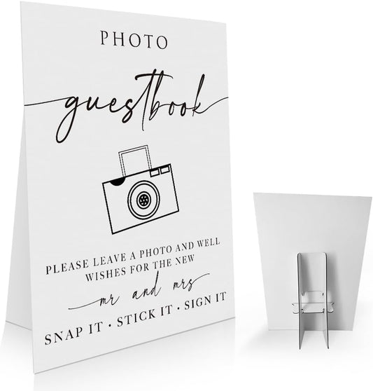 Wedding Photo Guestbook Sign 8 x 11 Inch, Photo Guest Book Sign, Photo Minimalist Wedding Sign, Reception Signage, Snap It Sign, Modern Wedding Sign WDS19