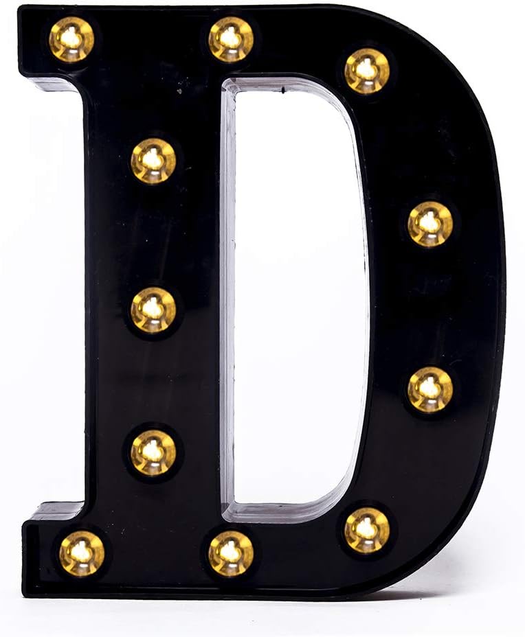 Foaky Black LED Marquee Number Lights Sign Light Up Marquee Number Lights Sign for Night Light Wedding Birthday Party Battery Powered Christmas Lamp Home Bar Decoration