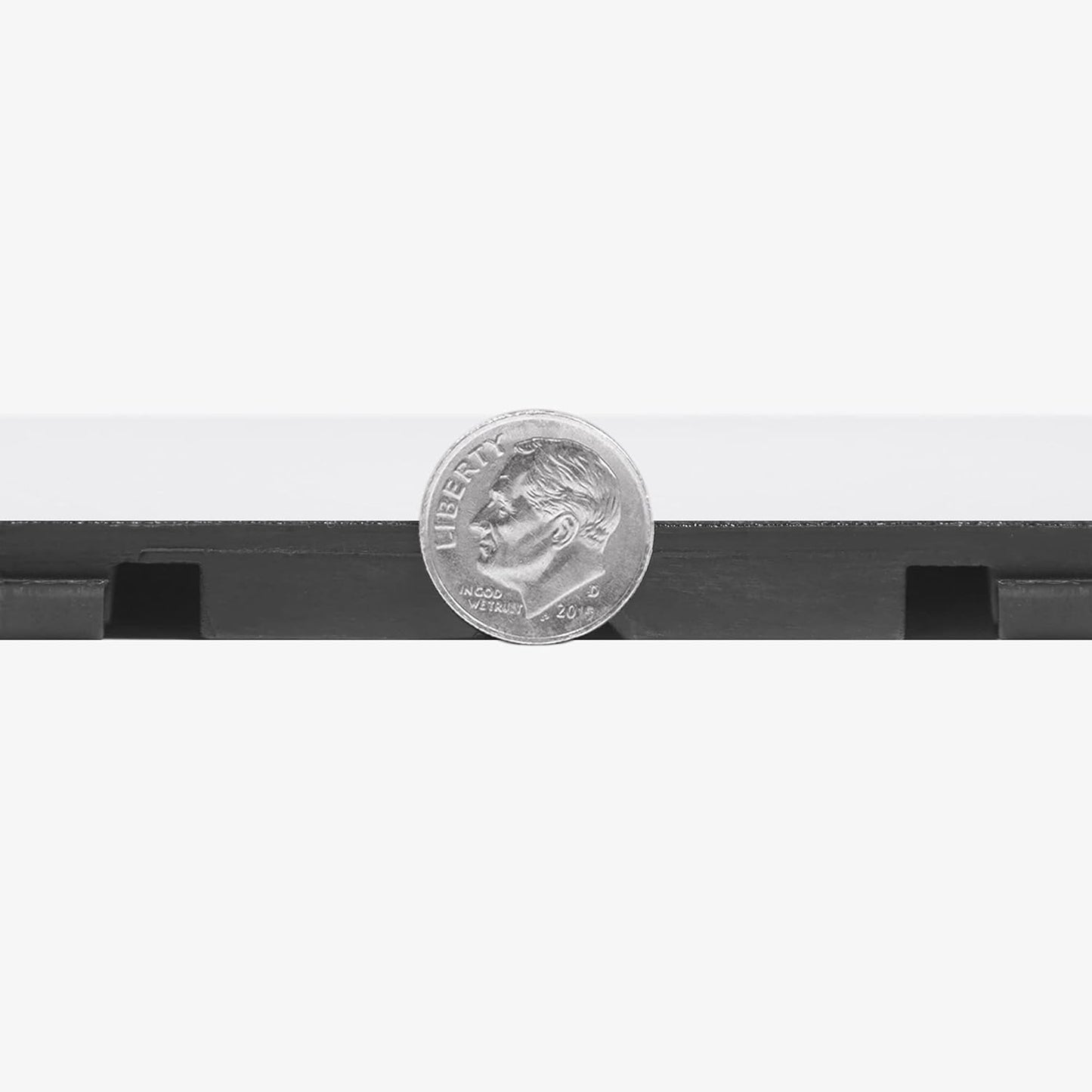 IncStores 3/8" Thick Snap Together Dance Flooring | 12"x12" Printed Vinyl Dance Floor for Practice & Performance | White | 40 Tile Pack