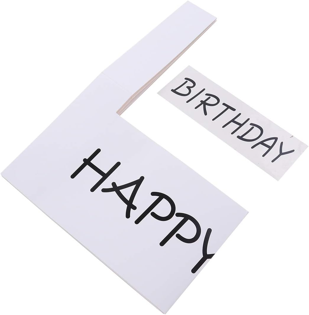 LUOEM Happy Birthday Party Frame Photo Prop Birthday DIY Paper Picture Frame Cutouts Photo Booth Props for Party Supplies