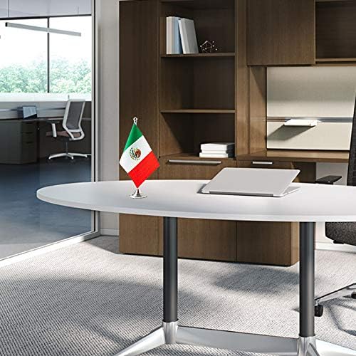 Mexico Flag Mexican Flags, Small Mini Mexican Desk Flag, Used for Table Office Classroom Home Patriotic Events Decorations