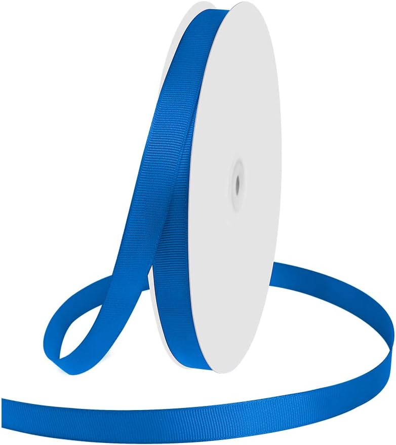 5/8" X 100 Yards Royal Blue Grosgrain Ribbon, Premium Grosgrain Ribbon for Sewing, Gift Wrapping, Bow Making, Wedding Decor, Wrapping and More (Royal Blue)