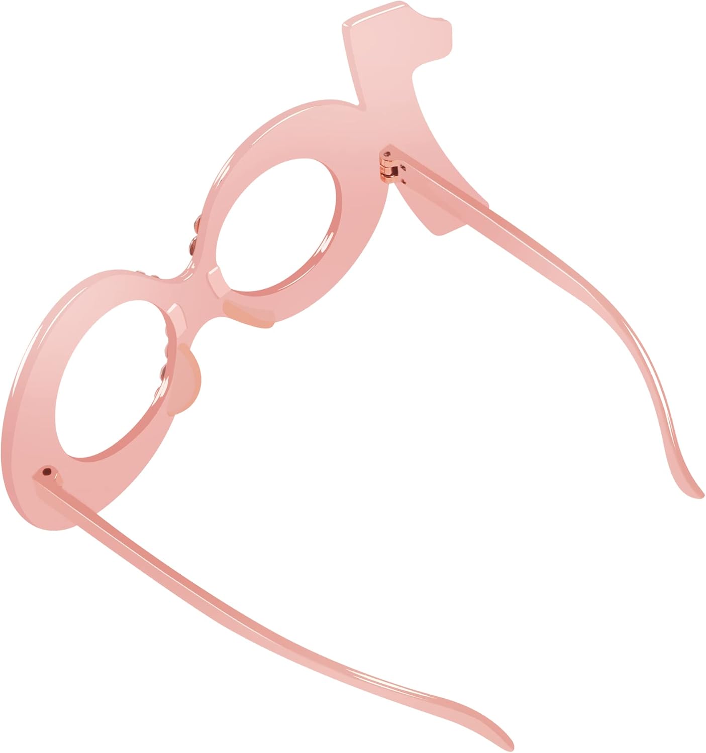 100th Birthday Glasses - 6 Pairs Rose Gold 100 Years Old Glasses with Rhinestones Frame, Funny Plastic Costume Photo Booth Props for 100th Anniversary Party Decorations