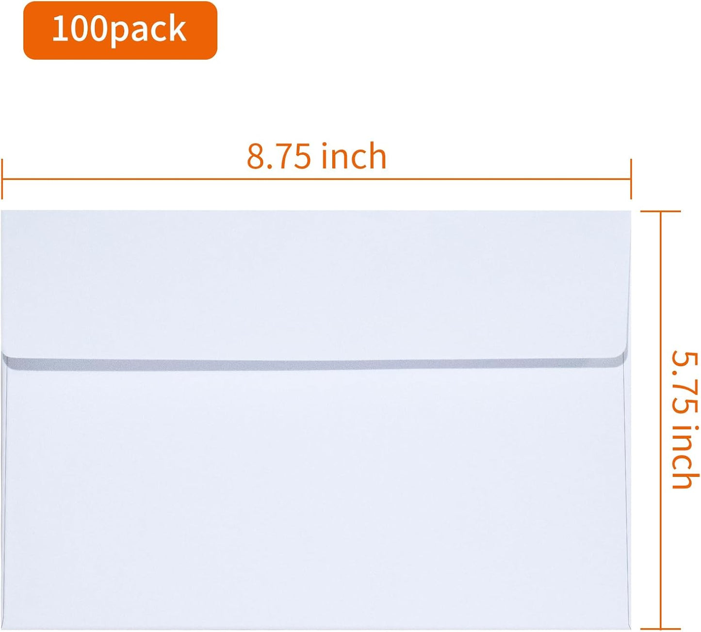 A9 Invitation Envelopes 50 Pack White 5 3/4 x 8 3/4 Inches Self Seal Printable Envelopes for 5x8 Cards,Azaza