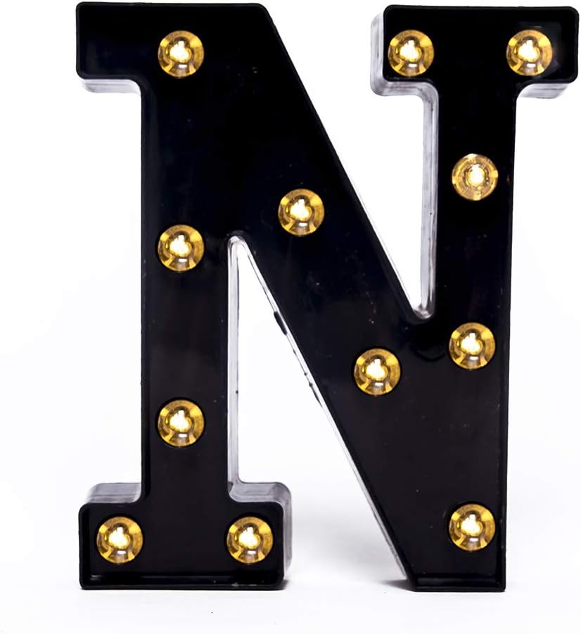 Foaky Black LED Marquee Number Lights Sign Light Up Marquee Number Lights Sign for Night Light Wedding Birthday Party Battery Powered Christmas Lamp Home Bar Decoration