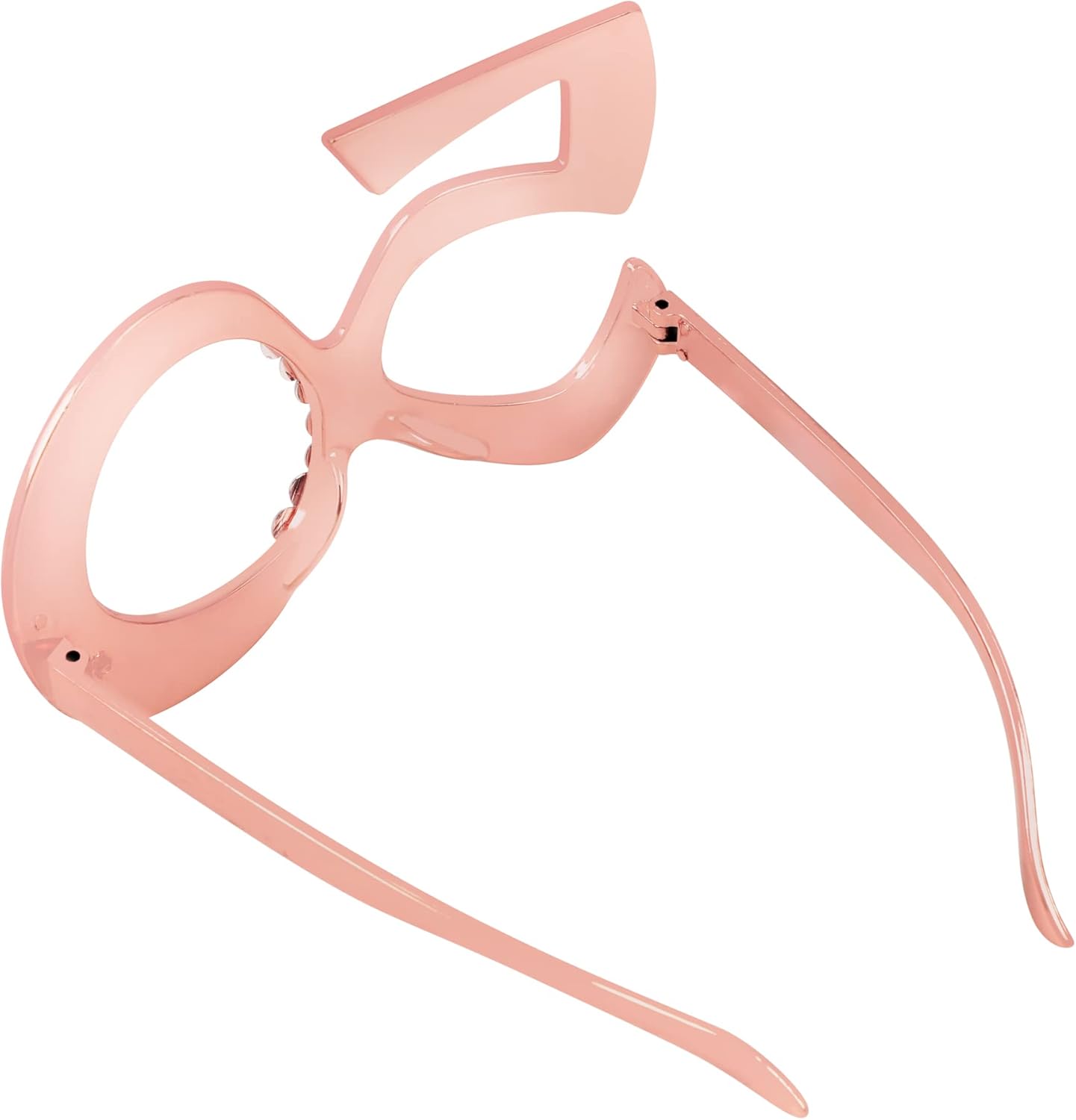 50th Birthday Glasses - 6 Pairs Rose Gold 50 Years Old Glasses with Rhinestones, Funny Plastic Costume Photo Booth Prop