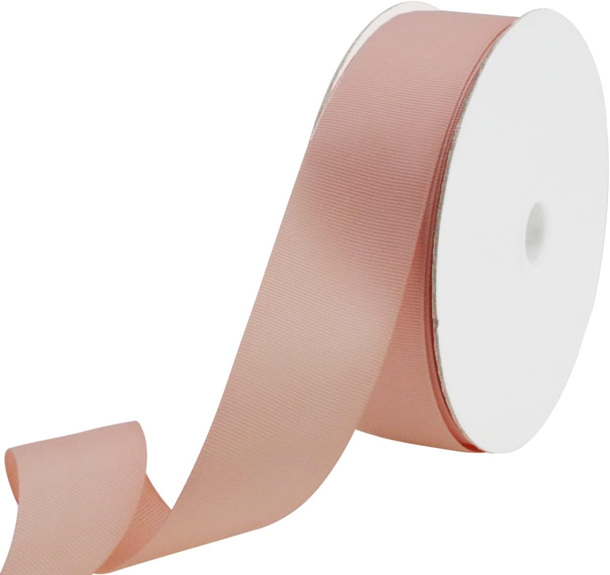 One Roll 50 Yards Soild Peach Grosgrain Ribbon 1 1/2 inch Flower Bouquets Ribbons-1.5 inch Thick Gift Wrapping Ribbon-DIY Crafts Bow Hair Headband Accessories Ribbons #203(38mm)