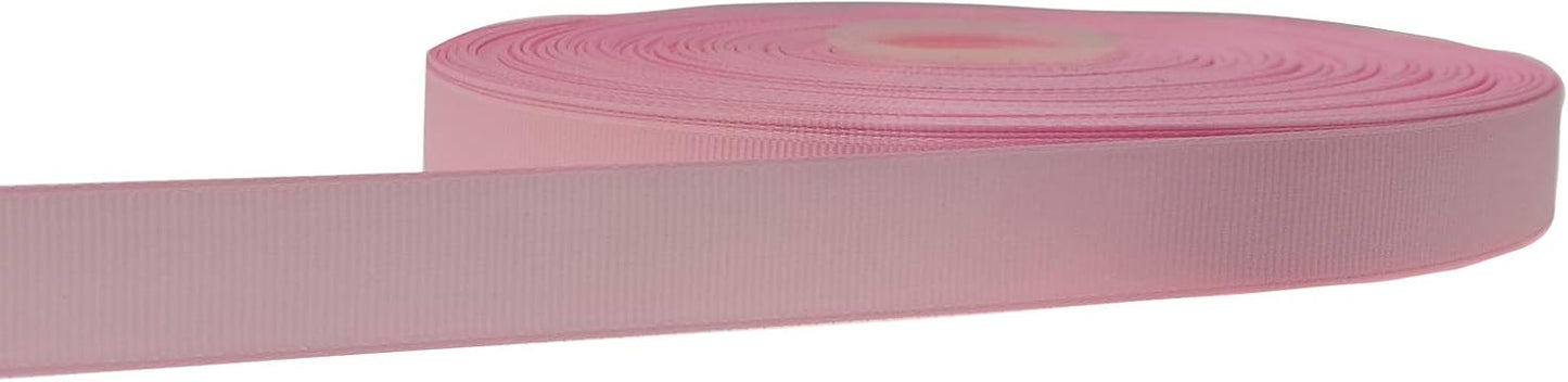 Jesep One Roll 100 Yards 3/4" Soild Grosgrain Ribbon Boutique Gift Wrapping Package Ribbon, DIY Crafts Bow Hair Headband Accessories Assorted Ribbon#123 (3/4" 20mm, Pink)